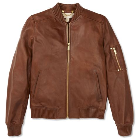 michael kors herren bomberjacke|michael kors leather jacket.